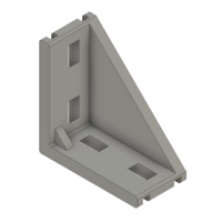 MODULAR SOLUTIONS ALUMINUM GUSSET<br>30MM X 60MM ANGLE WITH OUT HARDWARE